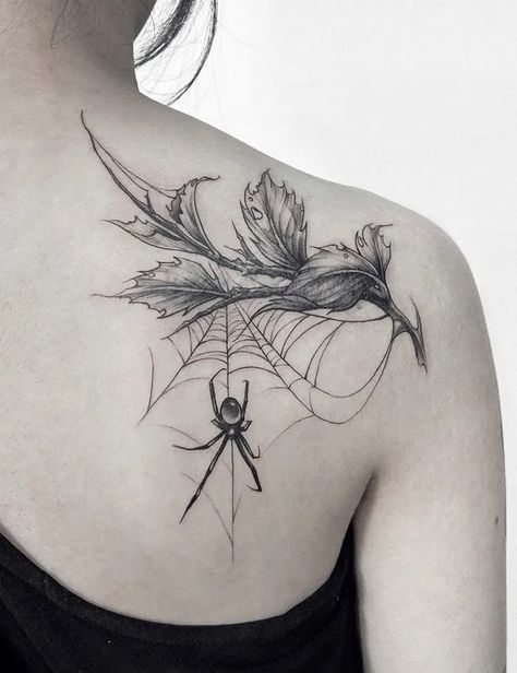 tatuagem de aranha teia