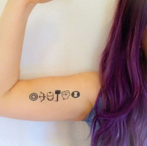 1 tattoo feminina Vingadores Pinterest