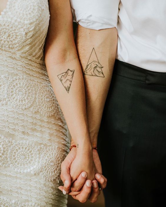 1 tatuagem de casal moderna Pinterest