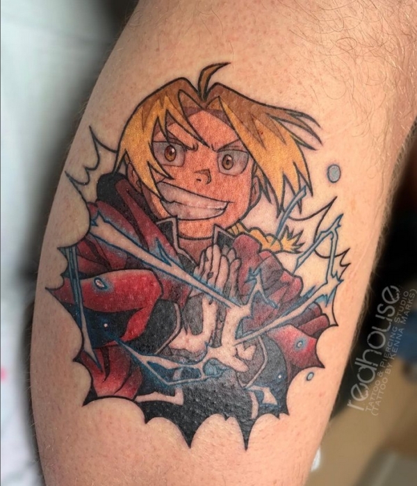 13 tattoo colorida Fullmetal Alchemist @tattoosbykenna
