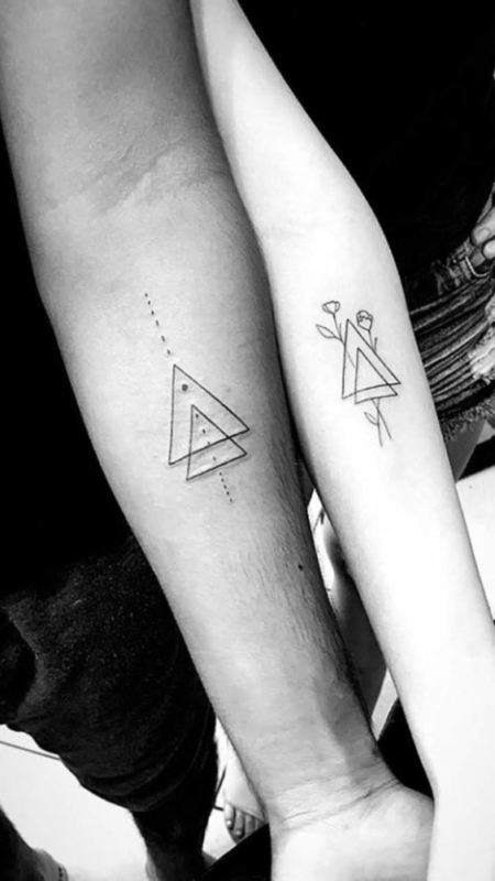 15 tattoo de casal moderna e minimalista Pinterest