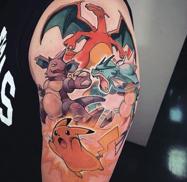 17 tatuagem grande de Pokemon no braco Next Luxury