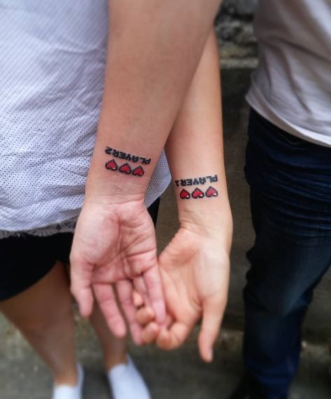 21 tattoo gamer para casal Pinterest