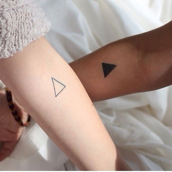 22 tattoo geometrica e moderna para casal Pinterest