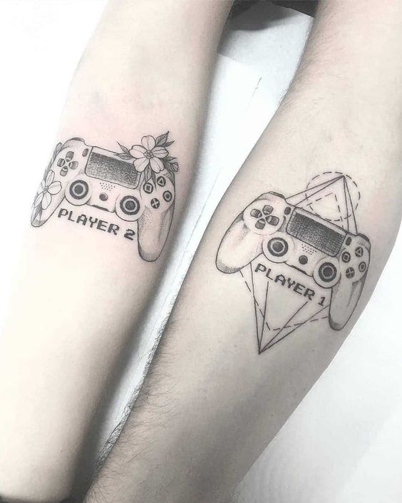 22 tatuagem gamer casal Pinterest