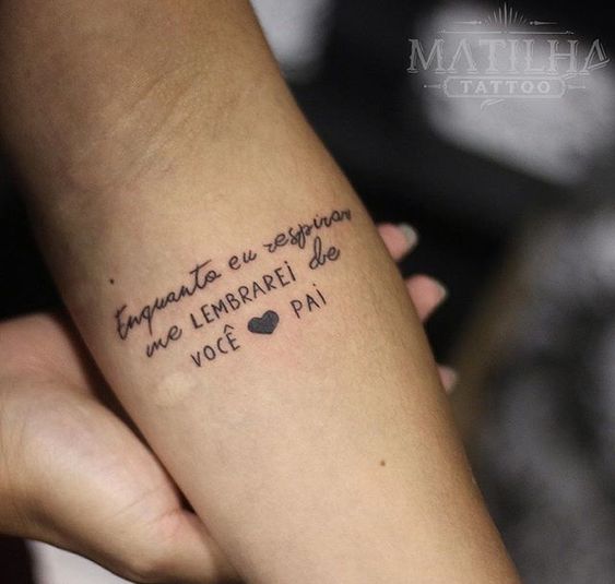 23 tatuagem frase pai e filha Matilha Tattoo