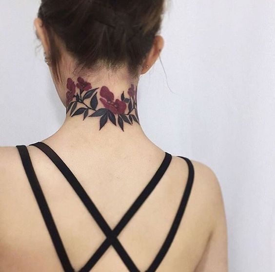 24 tatto feminina na nuca Pinterest