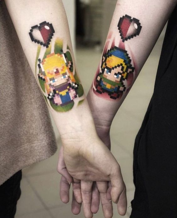 26 tattoo de casal gamer @gamer ink