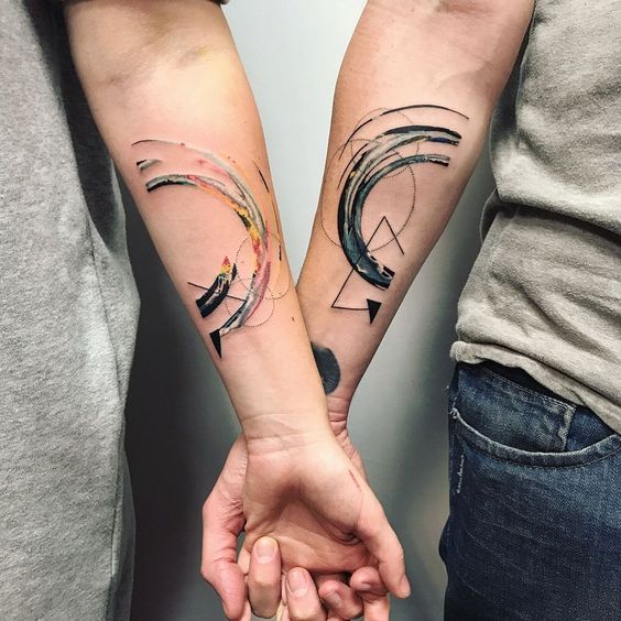26 tatuagem de casal moderna e grande Pinterest
