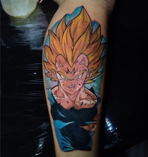 29 tattoo colorida Vegeta @wantattooink