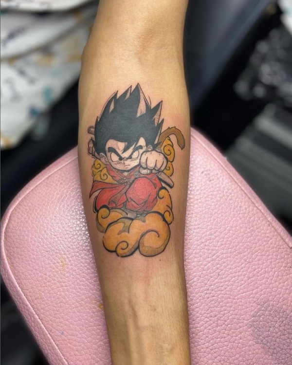 3 tatuagem colorida Goku @shad tattooartist
