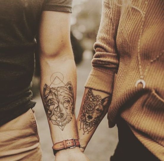 33 tattoo de casal moderna Pinterest