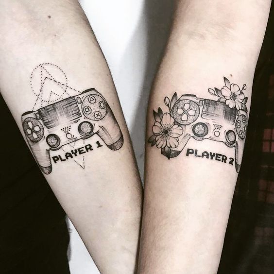 41 tattoo criativa casal gamer Pinterest