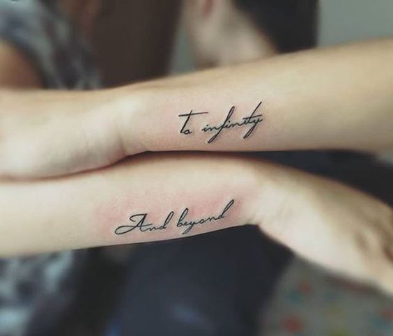 56 tattoo de frase casal Pinterest