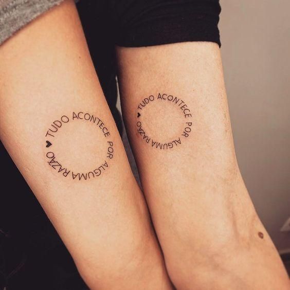 57 tattoo de frase para casal Pinterest