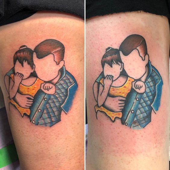 57 tatuagem pai e filha colorida POPSUGAR
