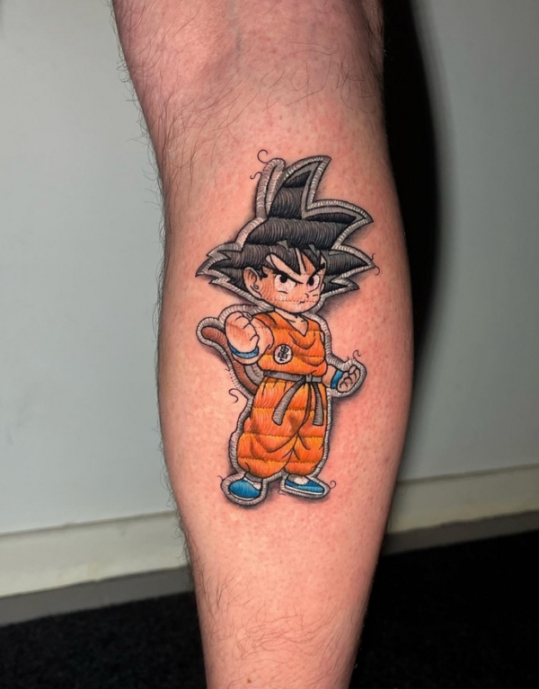 7 tatuagem criativa Goku @peretattoo