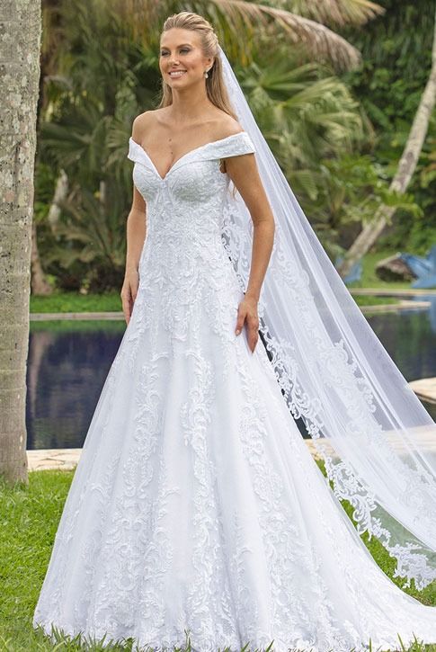 vestido de noiva evasê
