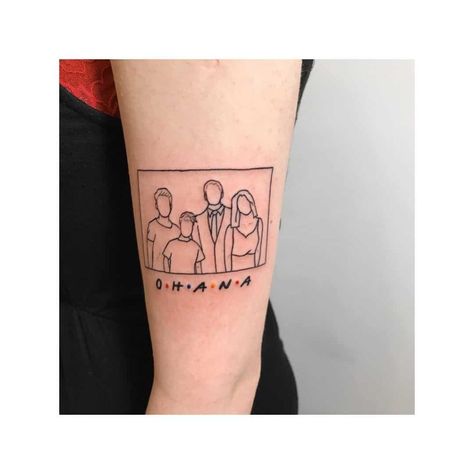 tatuagem familia 4 pessoas retrato