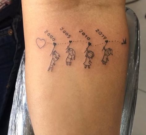 tatuagem familia feminina filhos