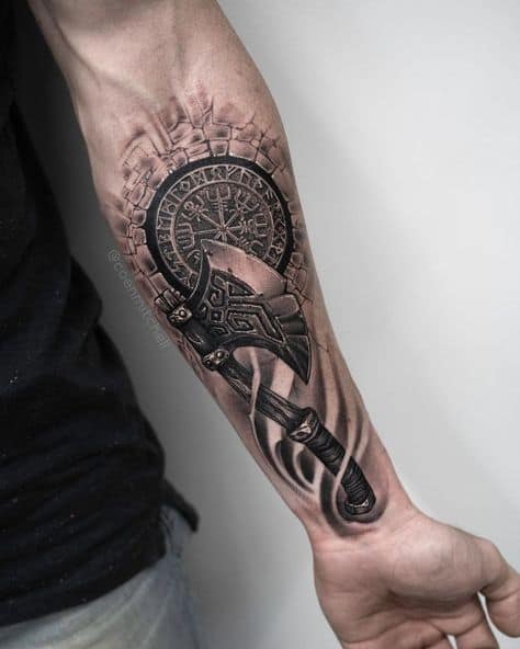 tatuagem viking masculina
