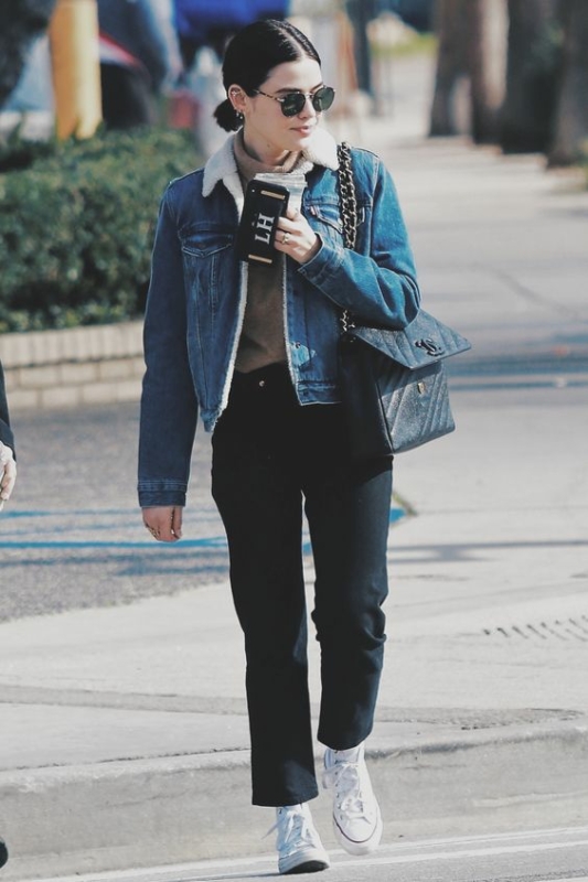 22 look casual com jaqueta jeans de pelo Pinterest