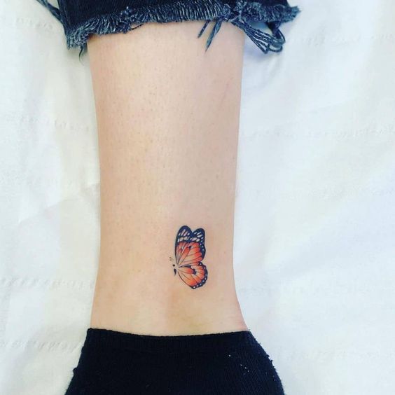 17 tattoo ponto e virgula com borboleta colorida Pinterest