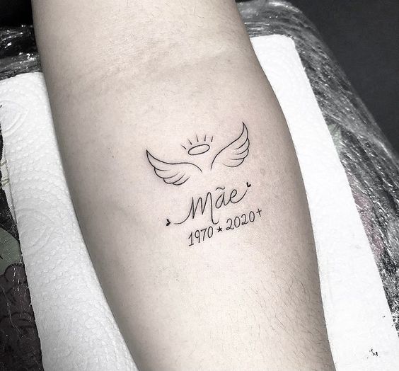 26 tatuagem luto mae com datas Pinterest
