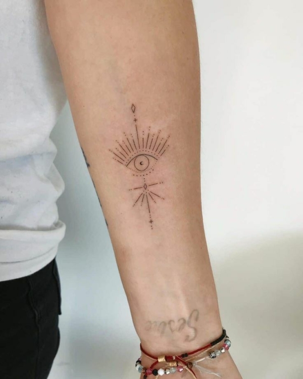37 tattoo minimalista olho grego Pinterest