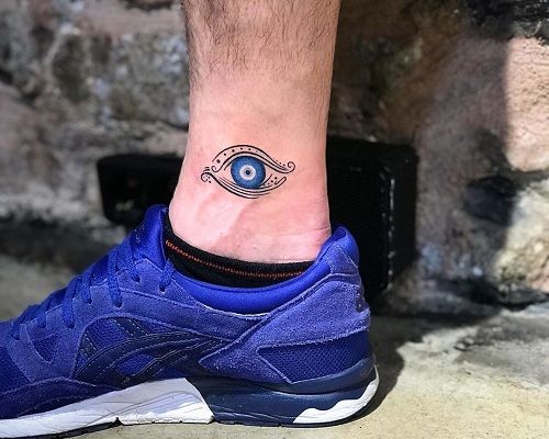 40 tattoo masculina no tornozelo olho grego Pinterest