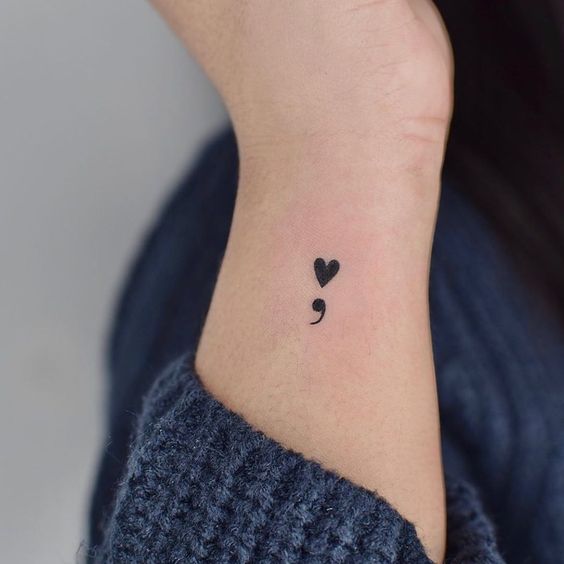 49 tattoo criativa ponto e virgula Pinterest