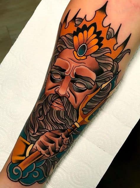 Tatuagem Poseidon color