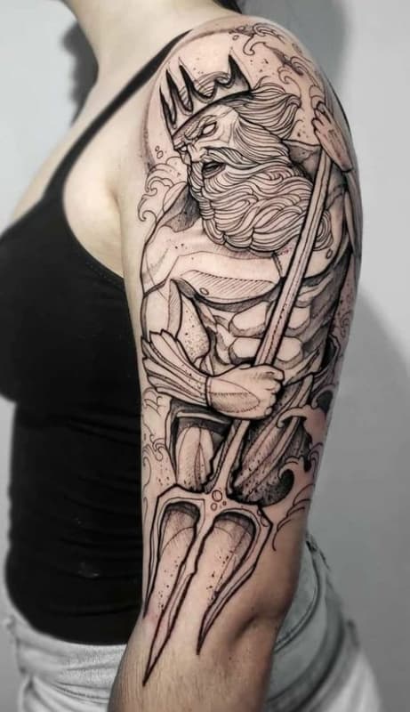 Tatuagem Poseidon grande