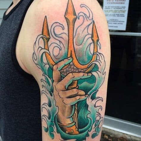 Tatuagem Poseidon linda