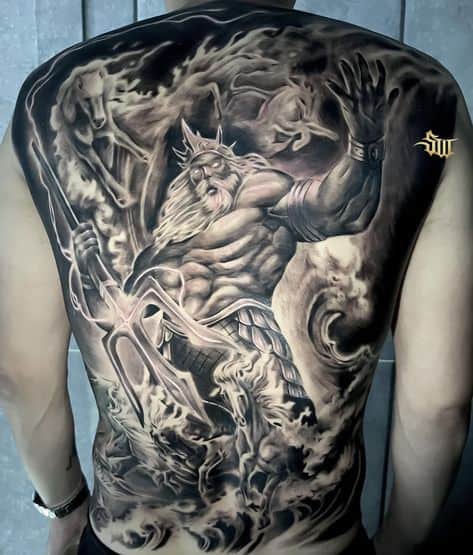 Tatuagem Poseidon preta