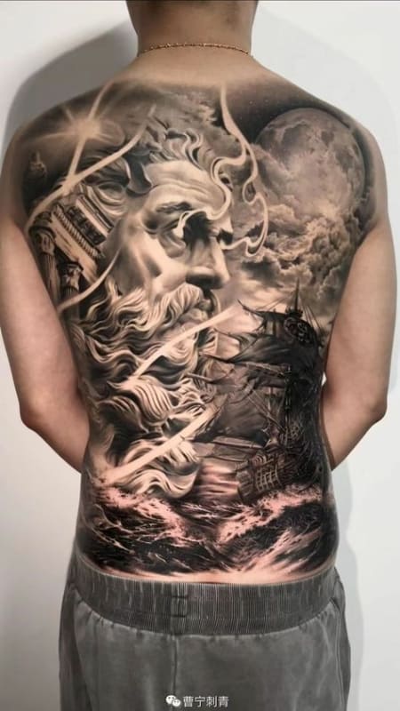 Tatuagem Poseidon realista ideias