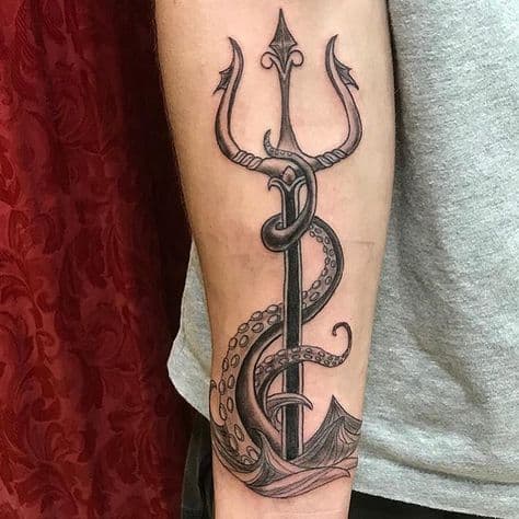 Tatuagem Poseidon simples 1