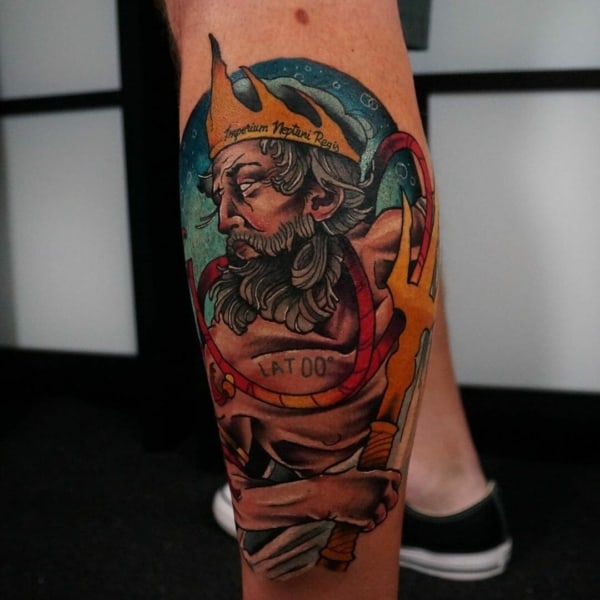 color Tatuagem Poseidon