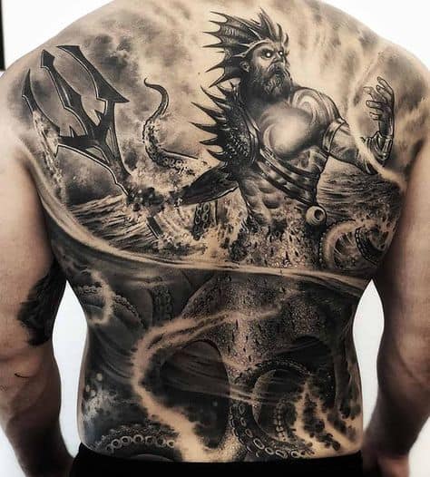 linda Tatuagem Poseidon