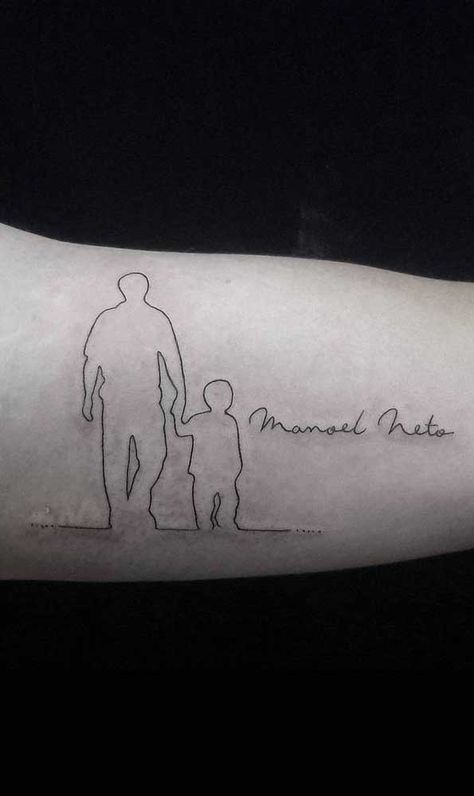 tatuagem Pai e Filho frase 1