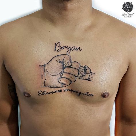 tatuagem Pai e Filho peito