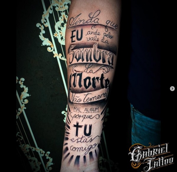 13 tattoo salmo 23 no braço @gabrielpadua tattoo