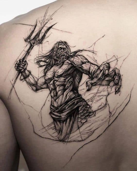 23 tatuagem Zeus nas costas Pinterest