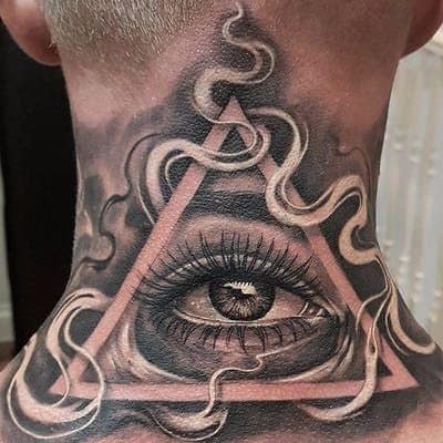 26 tattoo masculina no pescoço olho da providência Pinterest