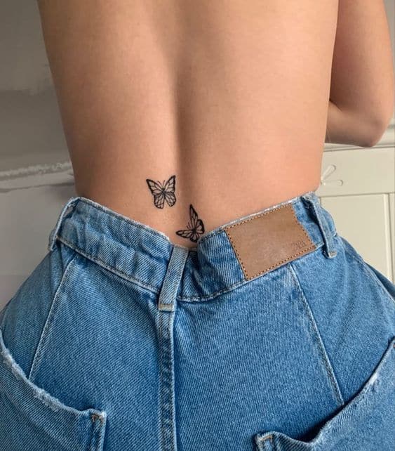 27 tattoos borboletas cóccix Pinterest