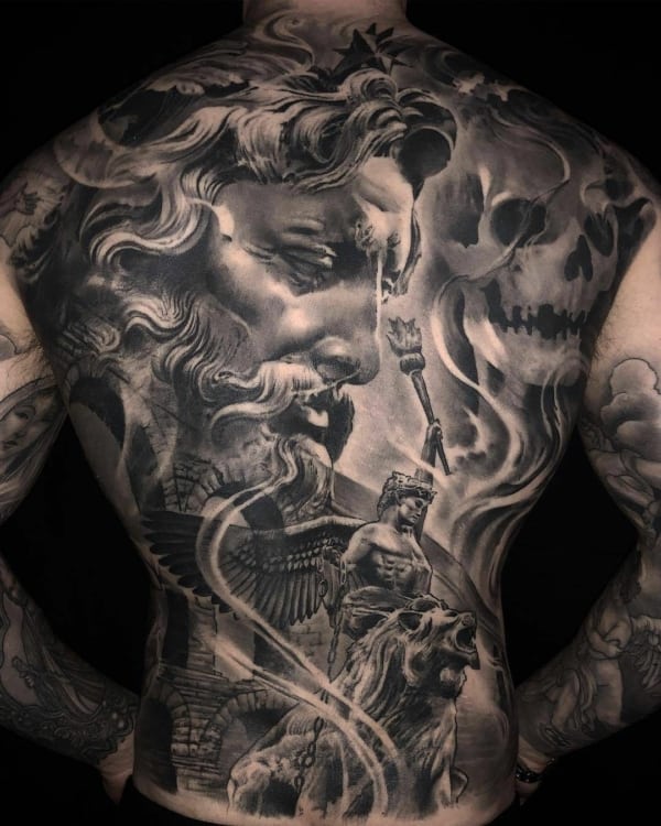 28 tatuagem nas costas Zeus Pinterest