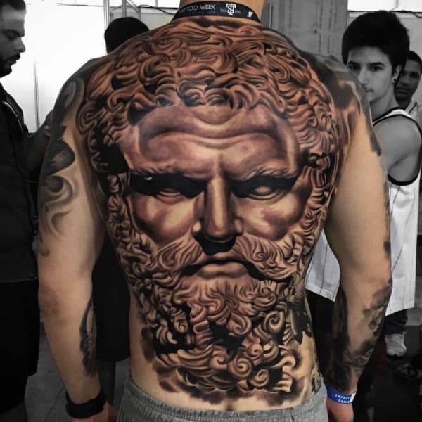 29 tattoo grande Zeus nas costas Pinterest
