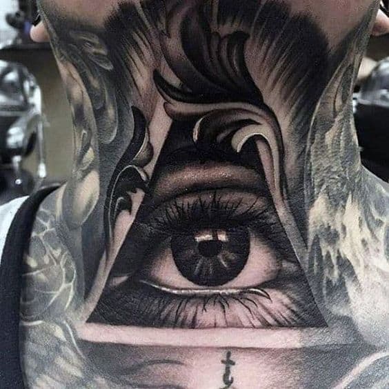 30 tatuagem grande no pescoço olho da providência Pinterest