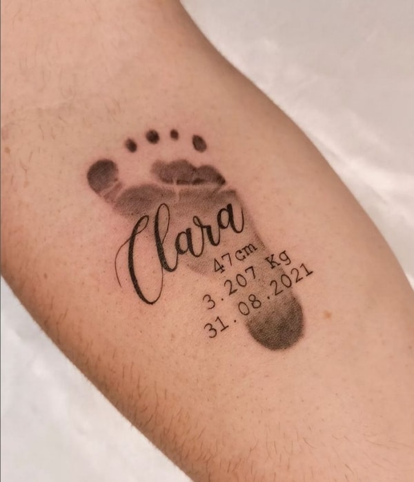 37 tatuagem de pezinho de bebê com informações @jhenifer duartee