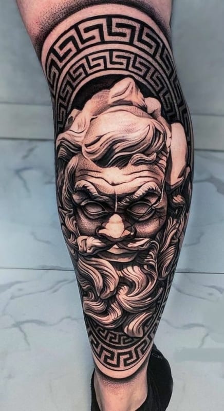 44 tattoo Zeus na perna Pinterest